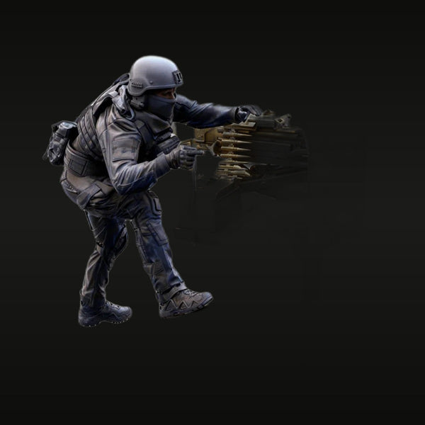 Modern Tactical Operator with Belt-Fed SAW 1/35 Resin Figure Kit