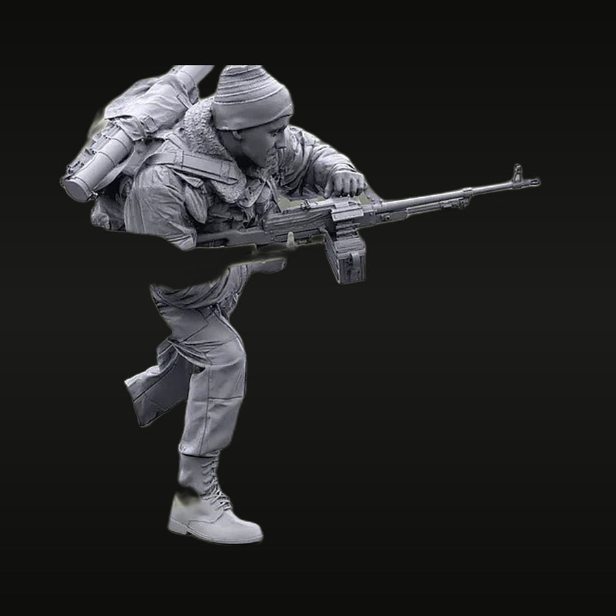 Modern Soviet/Russian Special Forces Operator with AK Rifle and RPG Launcher 1/35 Resin Figure Kit - unpainted resin model kit