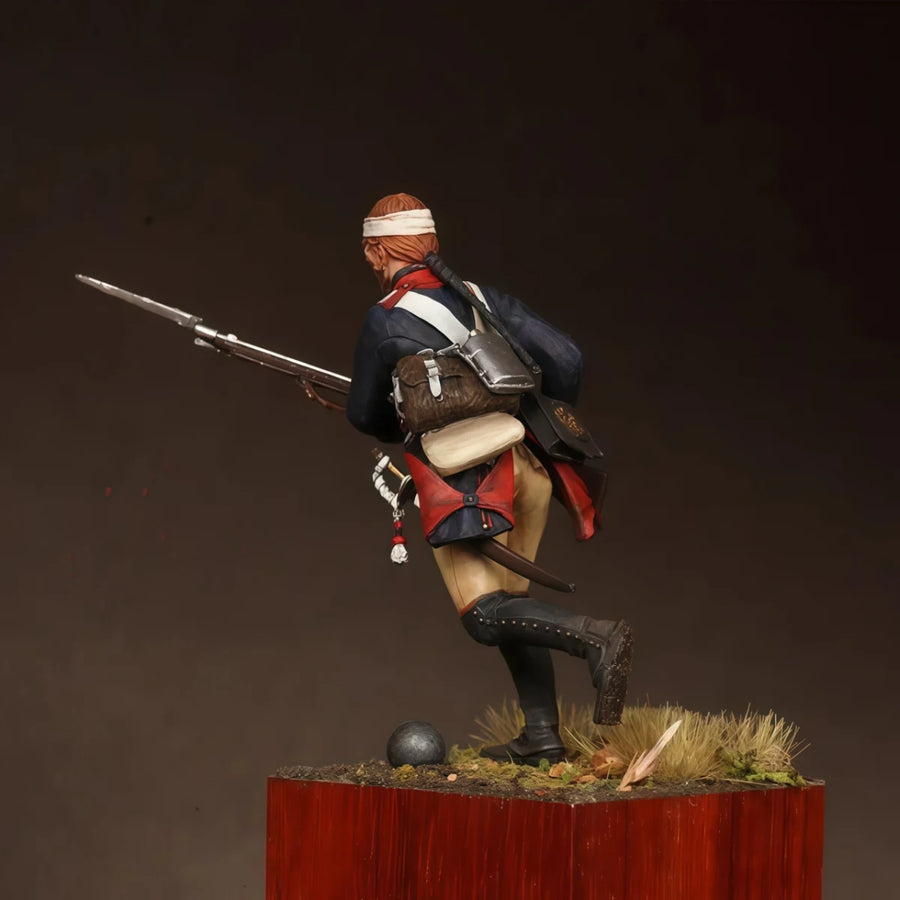 American Revolutionary War Continental Soldier with Bayonet 54mm Resin Figure Kit - resin model view 3