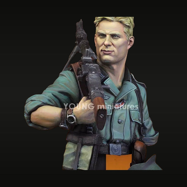 WWII German Wehrmacht MG34 Machine Gunner Bust Resin Bust Kit
