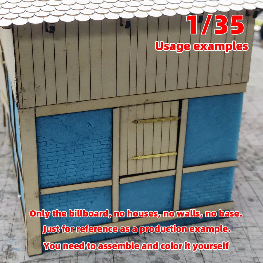 PE Assembly Architectural Sand Table Wooden Door Part Strap Hinge Door Reinforcement Strap Building Diorama Scale Model Kit 1/35