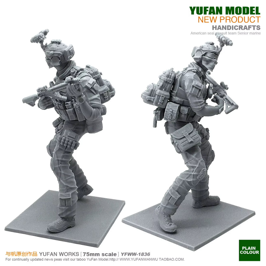 1/24 Soldier Model 75Mm Us Seals Ghost Face Resin Soldier Yfww-1836