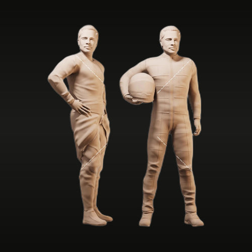 Modern Racing Driver with Ball 1/35 Resin Figure Kit