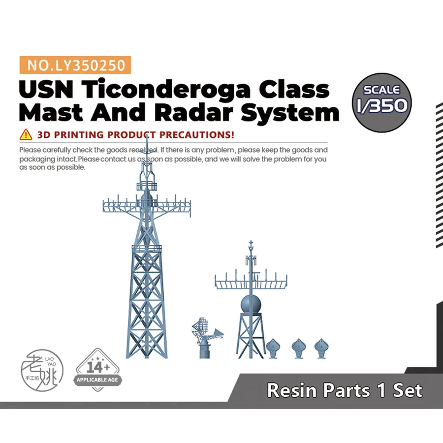 USN Ticonderoga Class Mast and Radar System 1/700 Resin Kit - resin model view 5