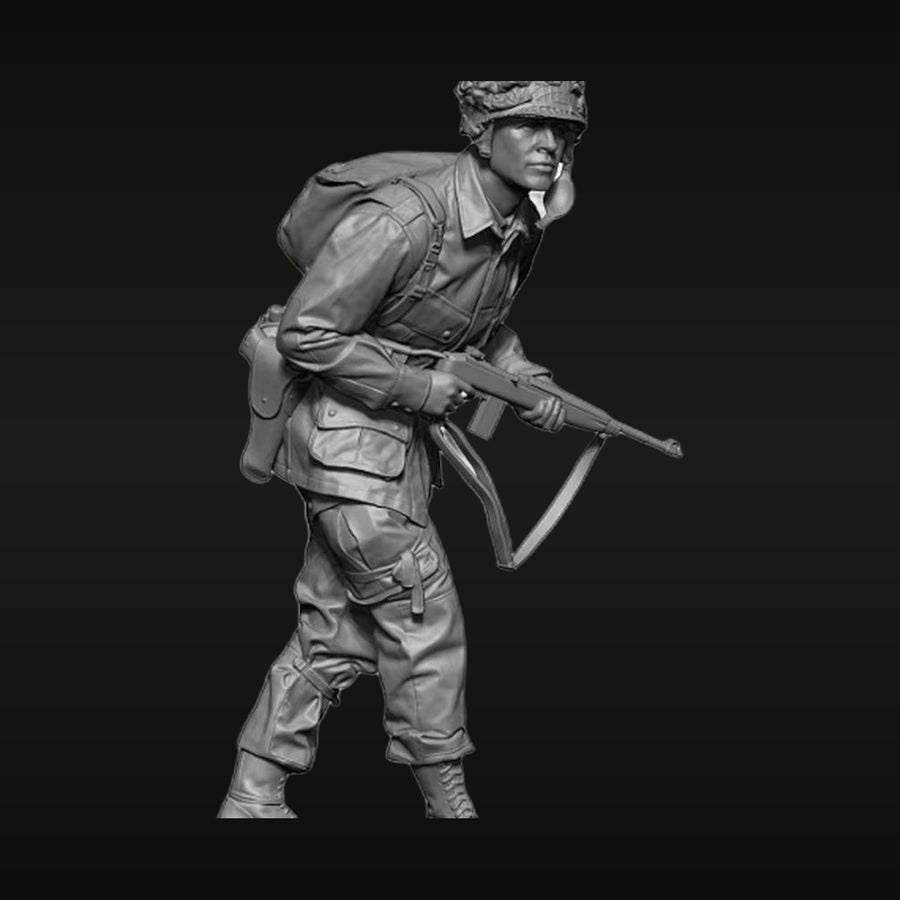 WWII US Army Rifleman with M1 Garand and Bayonet 1/35 Resin Figure Kit - unpainted resin model kit