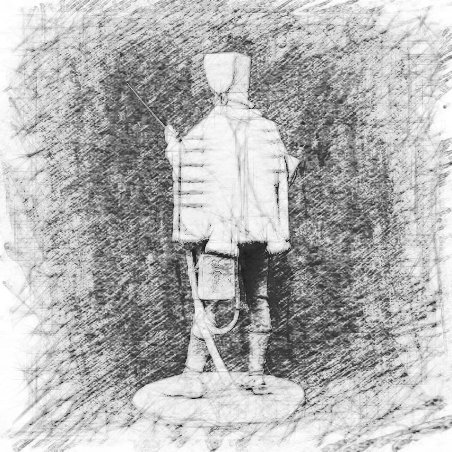 75Mm Resin Unpainted Model Kit, Military Theme, Russian Cavalry Squadron Soldier Unassembled and Unpainted GK
