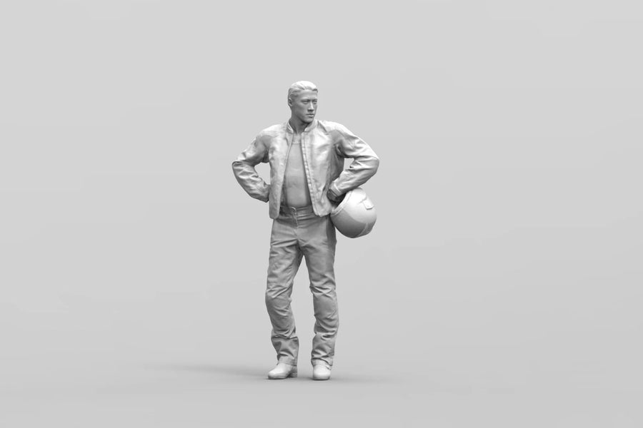 Businessman with Soccer Ball - 1/35 Resin Figure Kit - resin model view 2