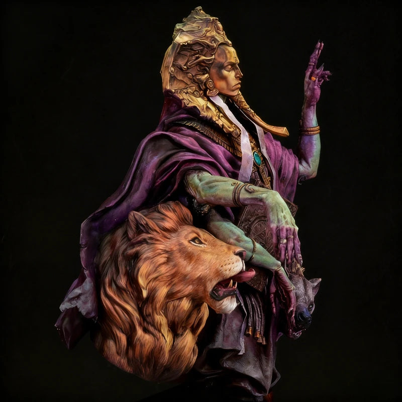 Fantasy Bust Parts with Lion Head and Demon Mask Resin Kit 1/12 - resin model view 3