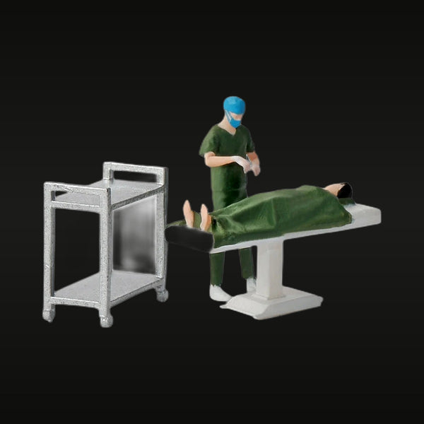 Surgical Operating Room Diorama Set with Surgeon Figure 1/64 Resin Kit