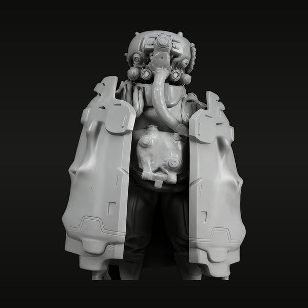 Sci-Fi Female Soldier in Powered Exoskeleton Armor 1/16 Resin Figure Kit