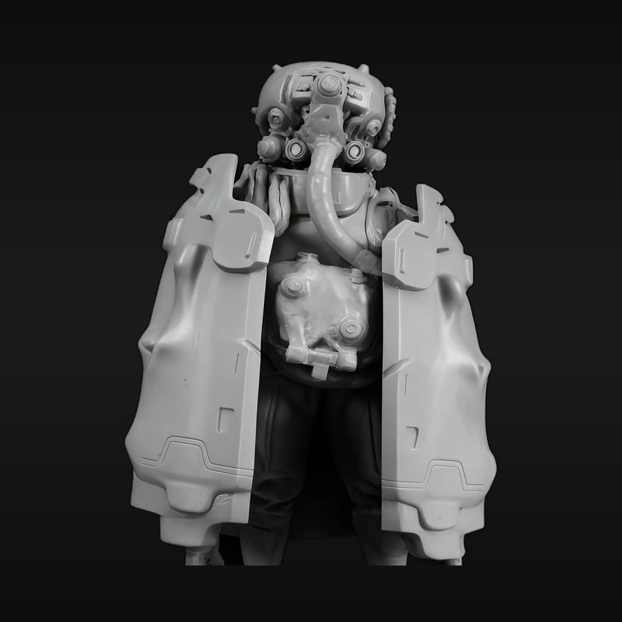 Sci-Fi Female Soldier in Powered Exoskeleton Armor 1/16 Resin Figure Kit - unpainted resin model kit