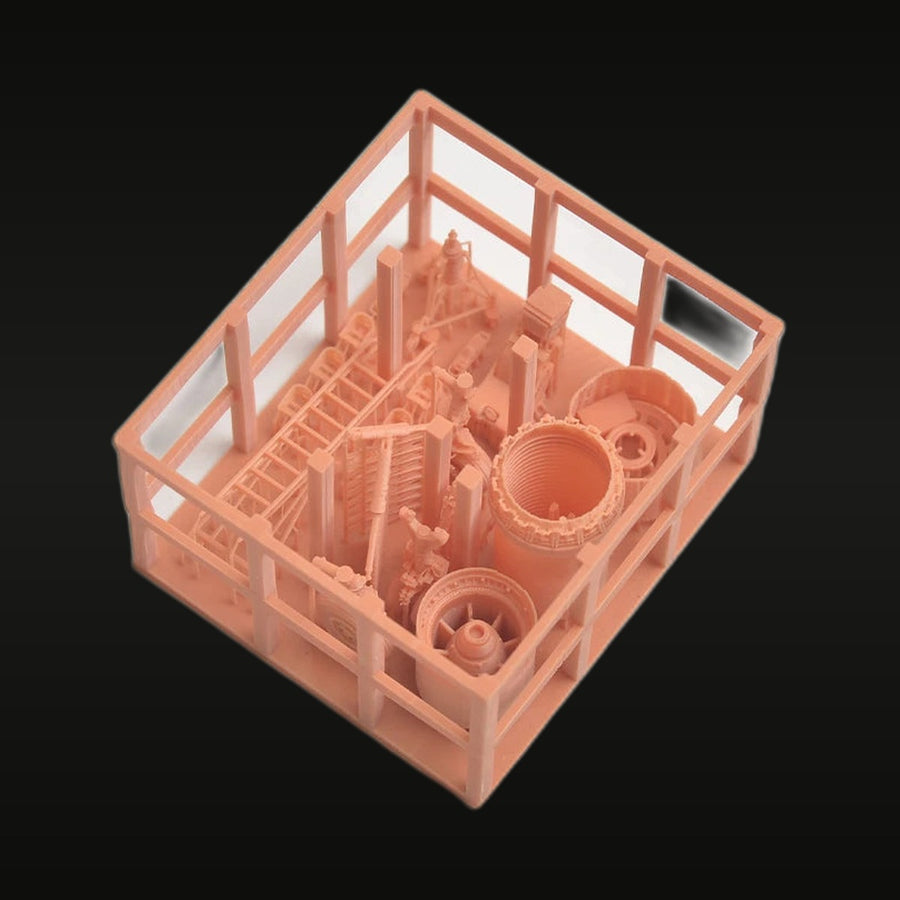 Rocket Engine Assembly and Industrial Machinery Diorama 1/72 Resin Kit - unpainted resin model kit