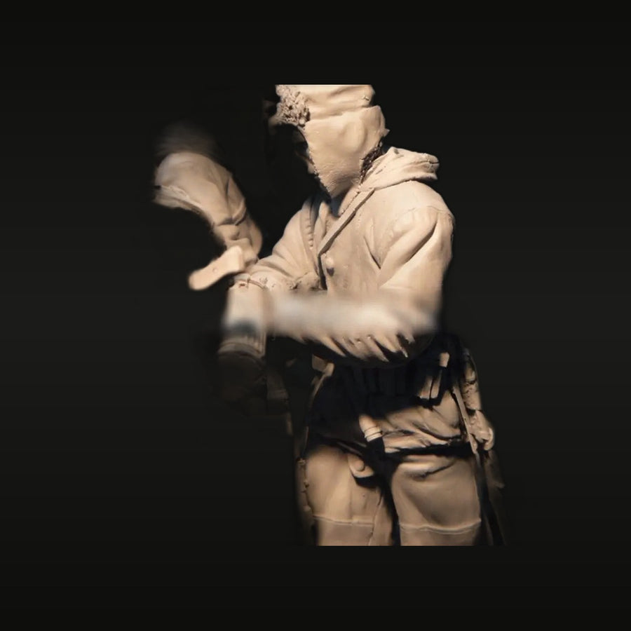 WWII Soldier Squad with Tank Diorama 1/16 Resin Kit - unpainted resin model kit