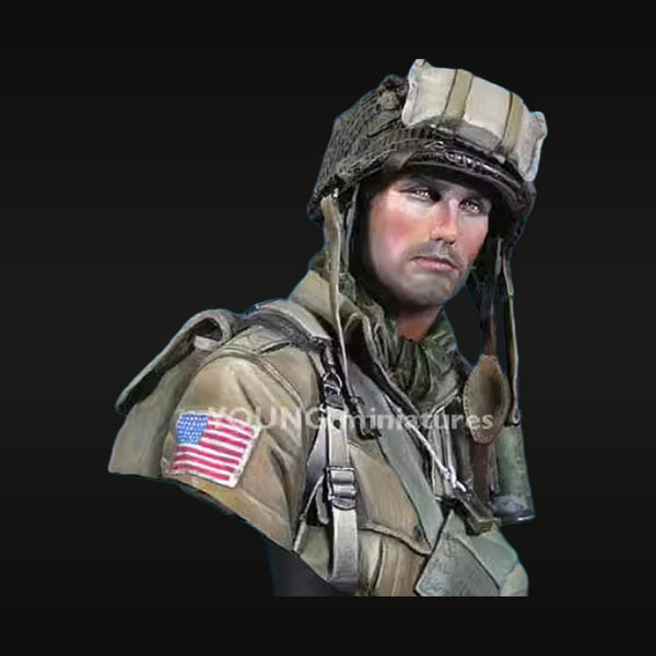 WWII US Airborne Soldier Normandy 1944 1/10 Resin Bust Kit