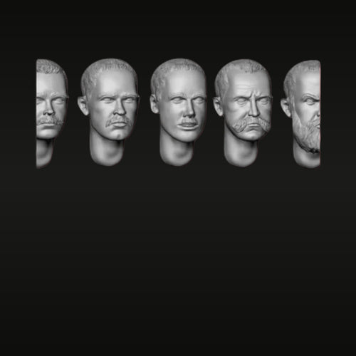 Modern Male Heads Assortment 1/35 Resin Figure Bust Kit