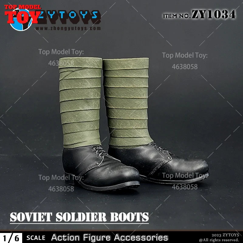 ZYTOYS ZY1024 ZY1028 ZY1034 1/6 WWII Military Boots Shoes Accessory Model Fit 12'' Male Soldier Action Figure Body Dolls Toy