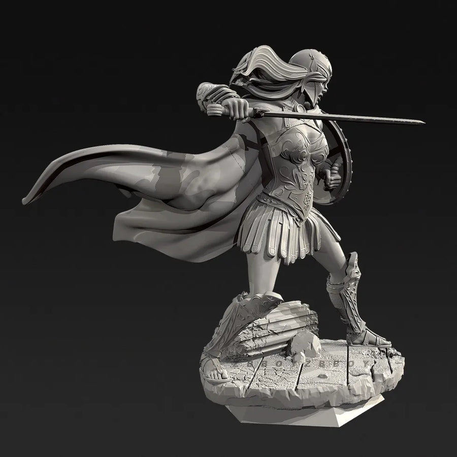 Ancient Greek Hoplite Warrior Corinthian Helmet 75mm Resin Bust Kit - resin model view 4