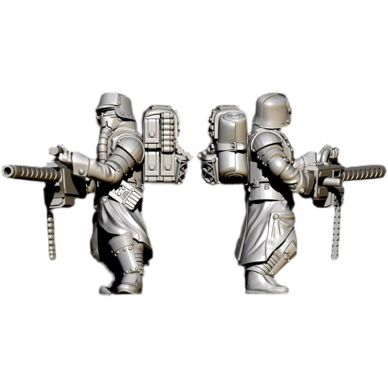 Sci-Fi German Trooper with Assault Rifle 75mm Resin Figure Kit - resin model view 2