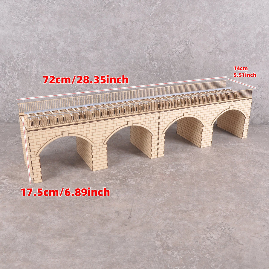 European Stone Buildings Railway Terrain Diorama Kit 1/35 Laser-Cut MDF - resin model view 3