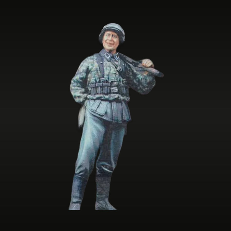 WWII Waffen SS Grenadier with MP40 Smock 1/35 Resin Figure - unpainted resin model kit