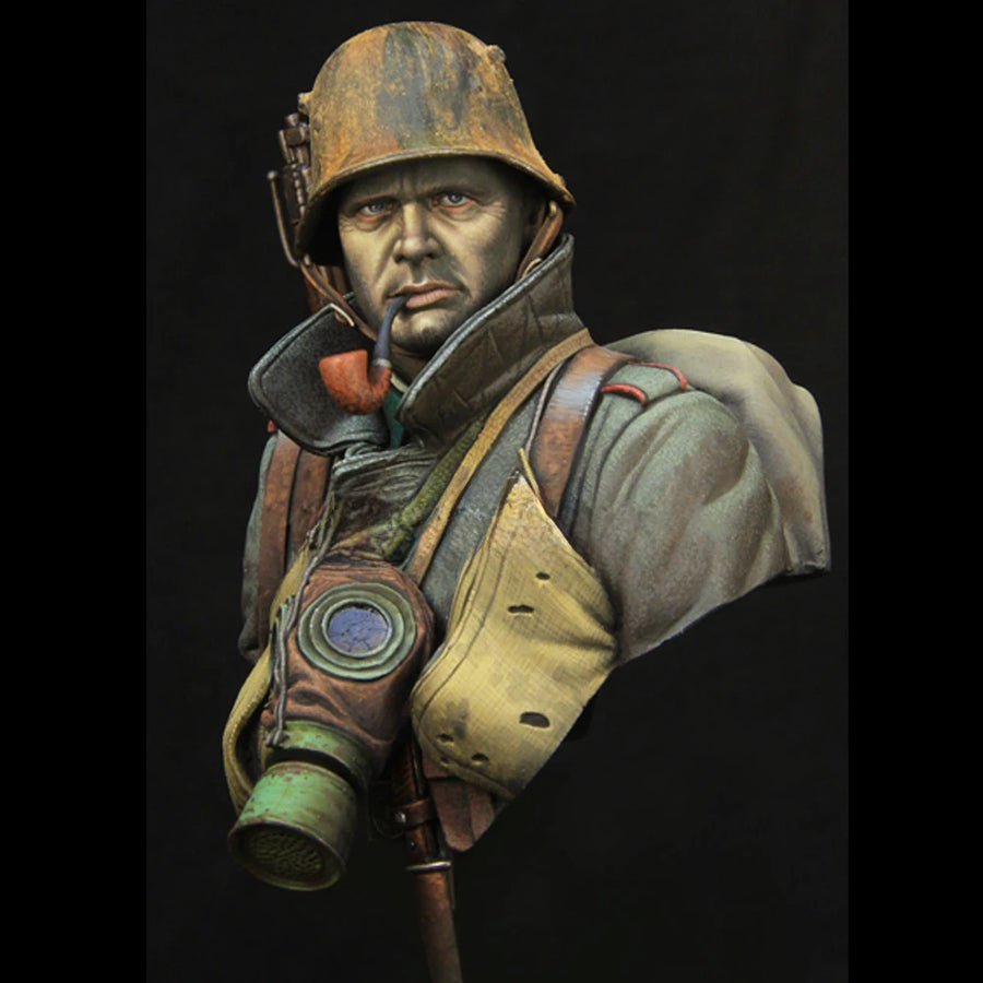 Resin Model Figure Bust, 1/10 Soldier WWI, GK, Military Theme, Unassembled and Unpainted Kit