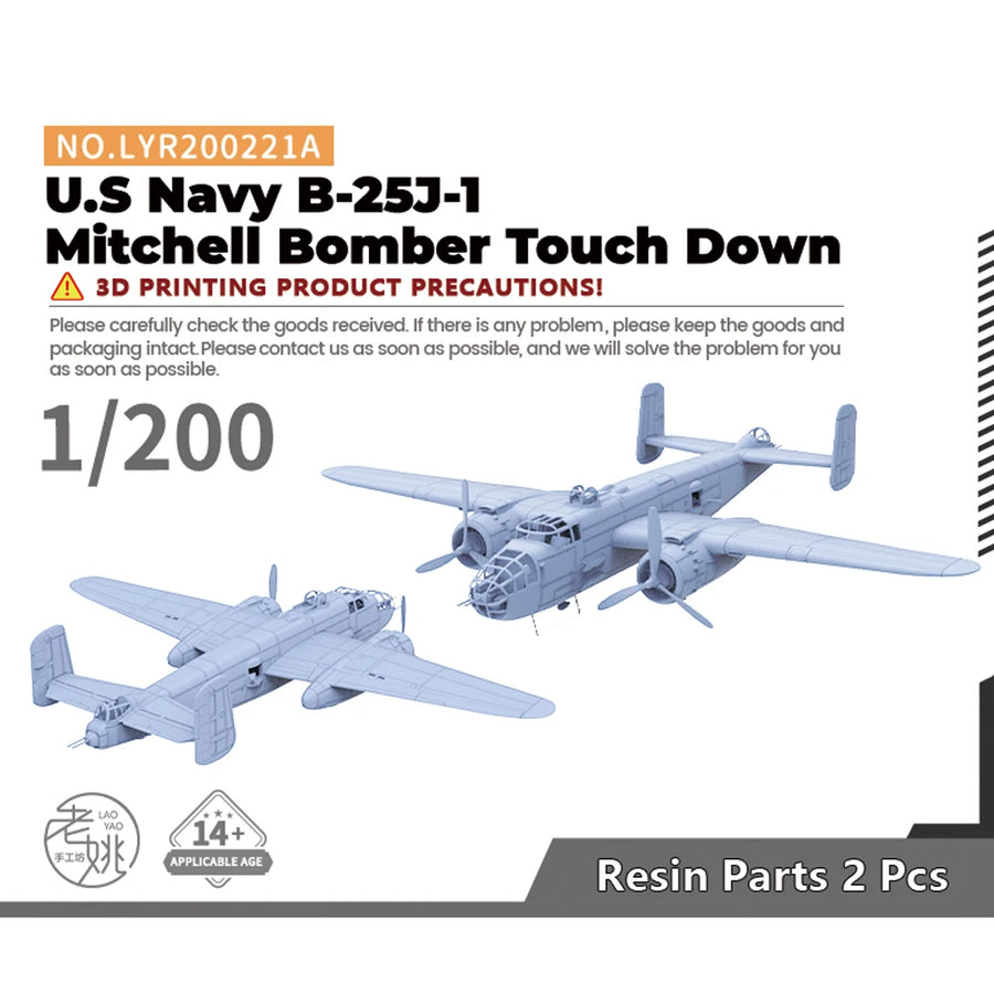 Yao'S Studio LYR221 1/100 1/144 1/200 1/350 1/700 1/1250 Military Model Kit U.S Navy B-25J-1 Mitchell Bomber