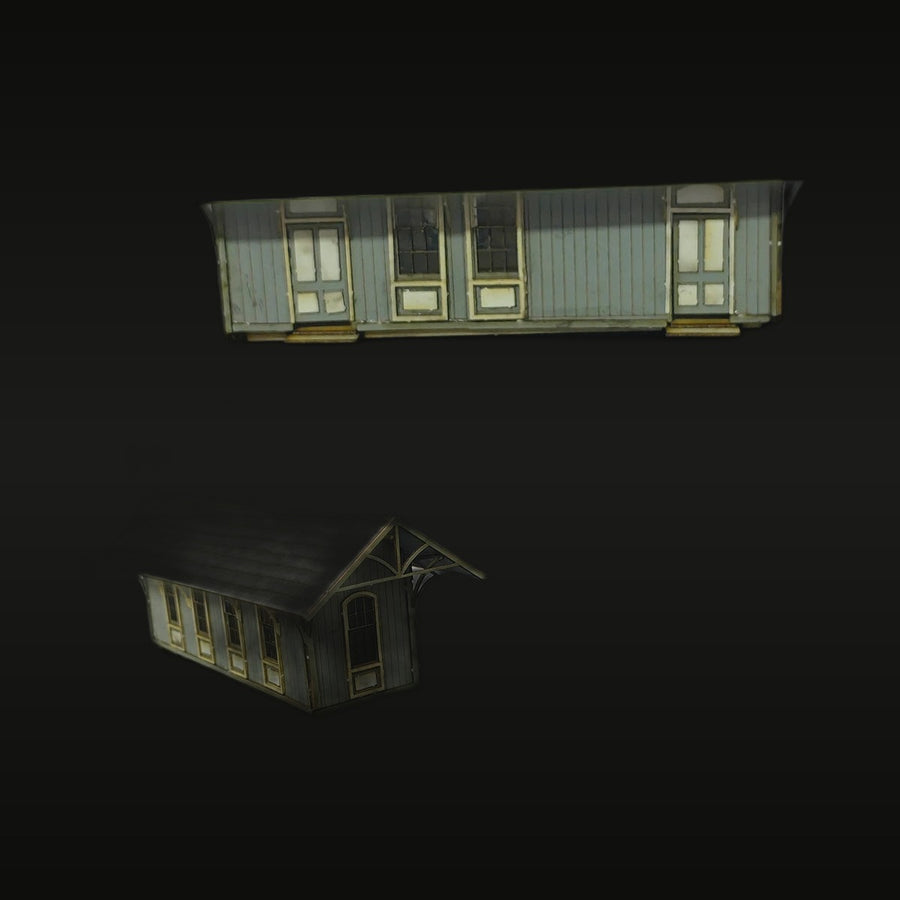 Victorian Railway Station Platform Building 1/87 Resin Model Kit - unpainted resin model kit
