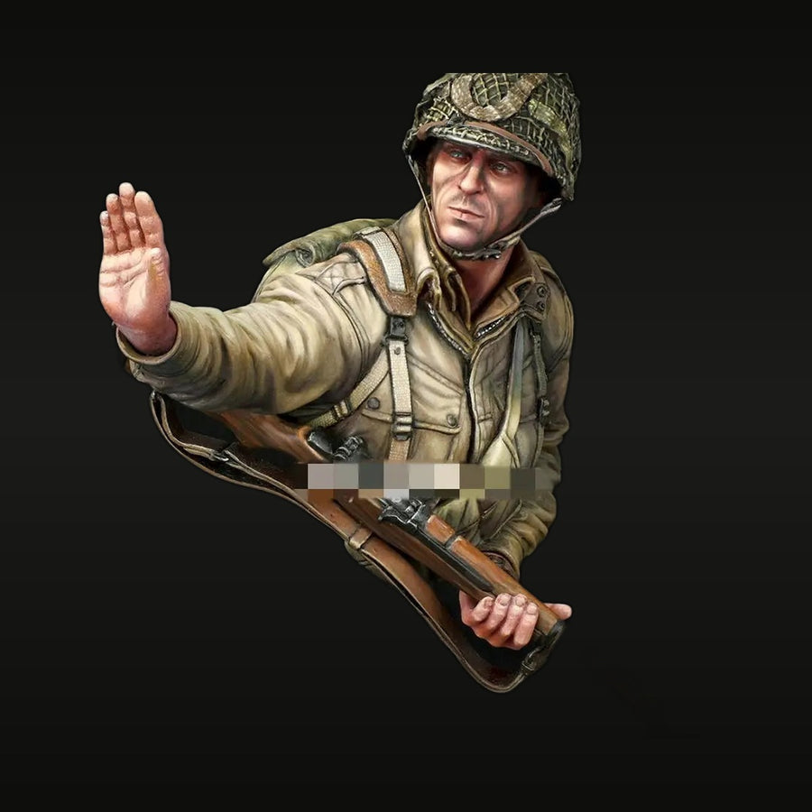 WWII American Soldier M1 Garand Bust 1/10 Resin Kit - unpainted resin model kit