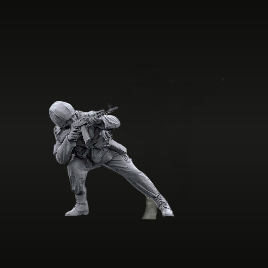 Modern Russian Spetsnaz Operator with AK Assault Rifle 1/35 Resin Figure Kit - unpainted resin model kit