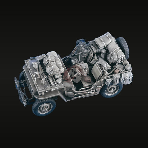 1/35 Military Jeep Engine Bay Detail (Resin Accessory)