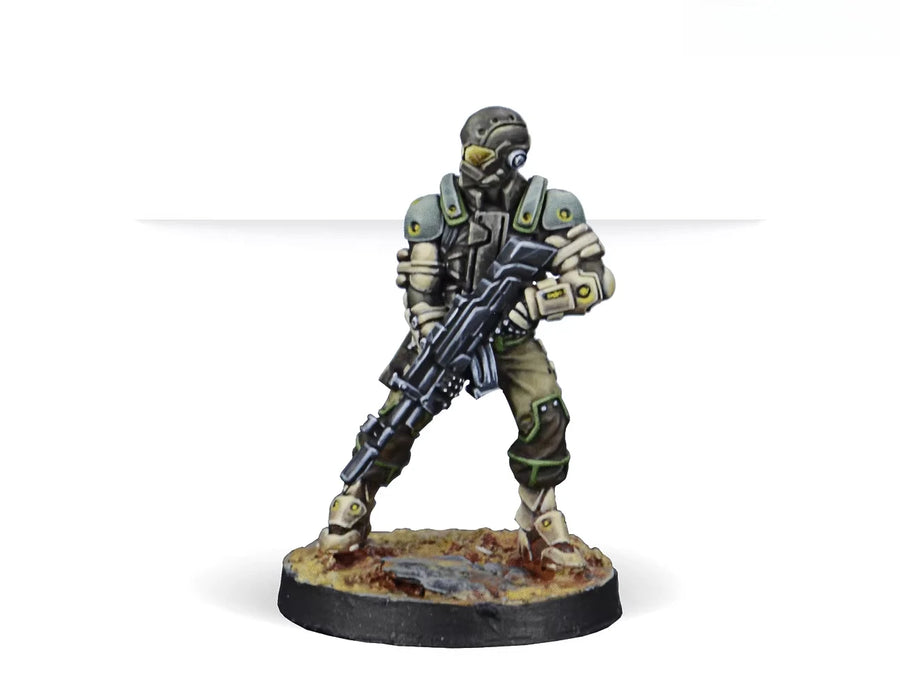 Sci-Fi Heavy Armor Tactical Squad 4-Figure Set 28mm Resin Kit - resin model view 3