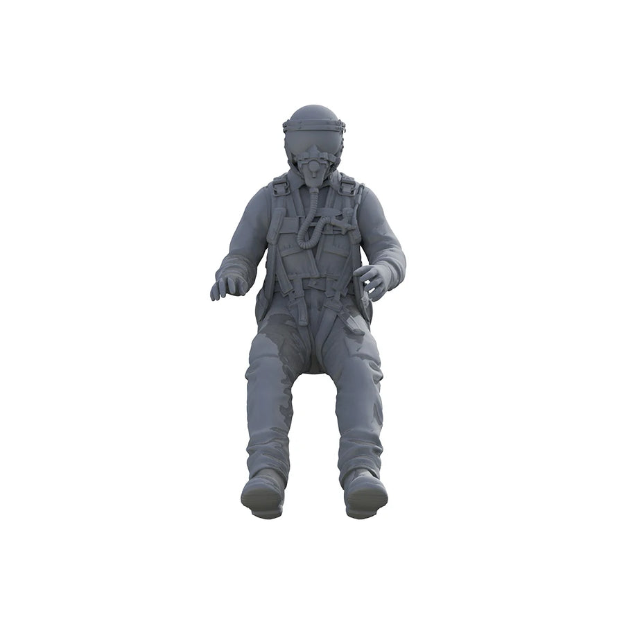 American Fighter Pilot in Flight Suit Seated 1/35 Resin Figure Kit - resin model view 2