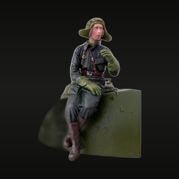 WWII Soviet Red Army Soldier Seated 1/35 Resin Figure Kit