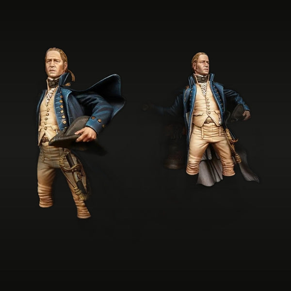 Napoleonic Royal Navy Officers 1805 75mm Resin Figure Kit (Set of 2)