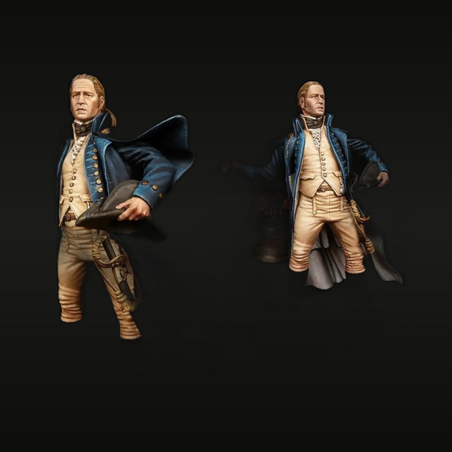 Napoleonic Royal Navy Officers 1805 75mm Resin Figure Kit (Set of 2) - unpainted resin model kit