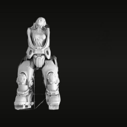 Female Mech Pilot with Cannon Arm 1/35 Resin Figure Kit