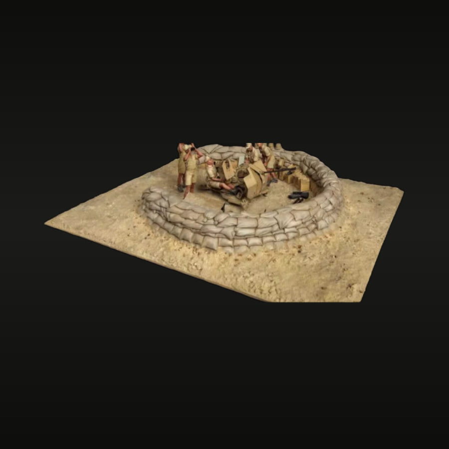 1/35 Circular Sandbag Emplacement (Resin Terrain) - unpainted resin model kit