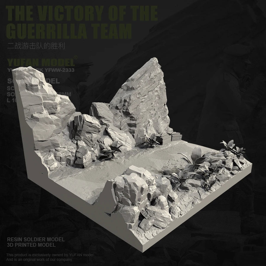 Mountain Warfare Alpine Terrain Diorama Base 1/48 Resin Kit - resin model view 2