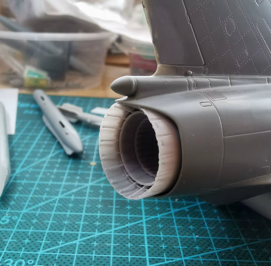 Modern Jet Engine Afterburner Nozzles Set 1/48 Resin Detail Kit - resin model view 5
