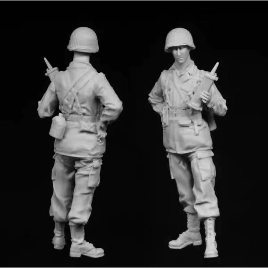 1/35 Resin Figure Unpainted Model Kit, World War II US Soldier, Unassembled and Unpainted GK