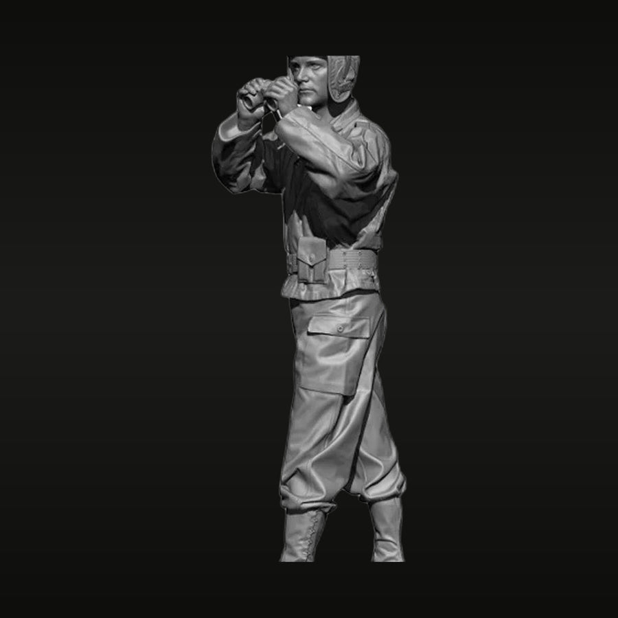 WWII US Army Air Forces Pilot with Binoculars 1/35 Resin Figure Kit - unpainted resin model kit