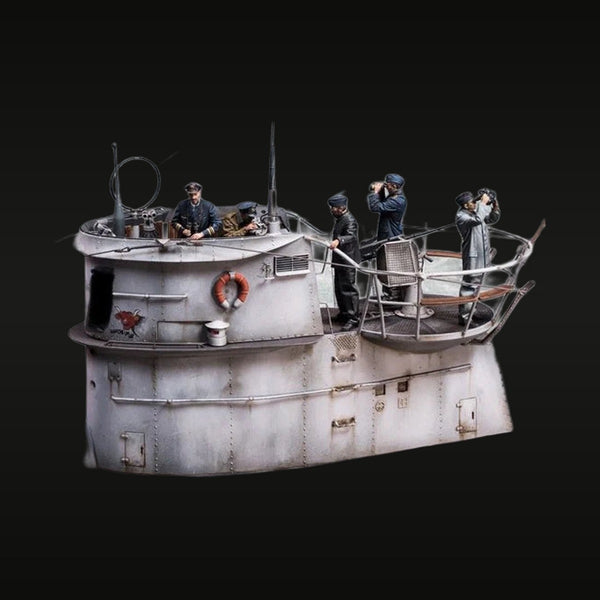 WWI German Navy Bridge Diorama Set with 6 Figures 1/35 Resin Kit
