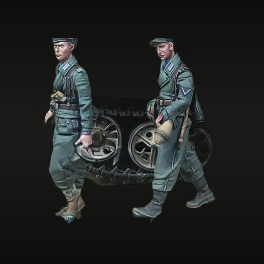 WWII German Wehrmacht Motorcycle Dispatch Riders Set 1/35 Resin Figure Kit - unpainted resin model kit