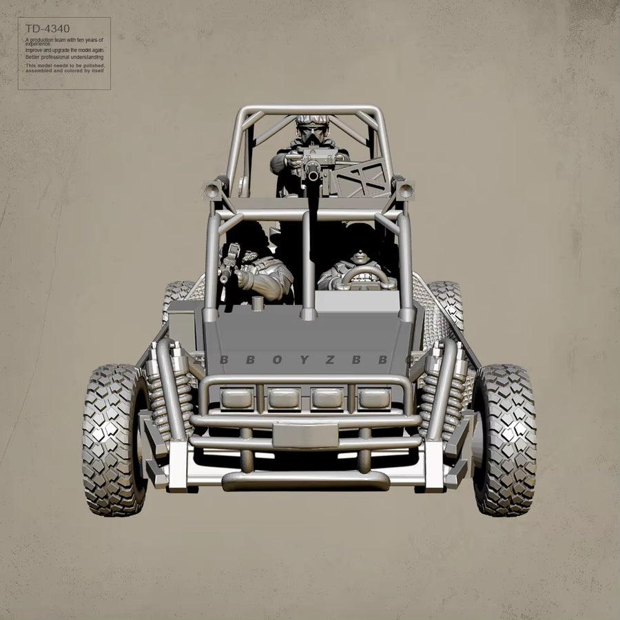 Modern US Tactical Dune Buggy with Gunner & Crew 1/35 Resin Vehicle Kit - resin model view 2
