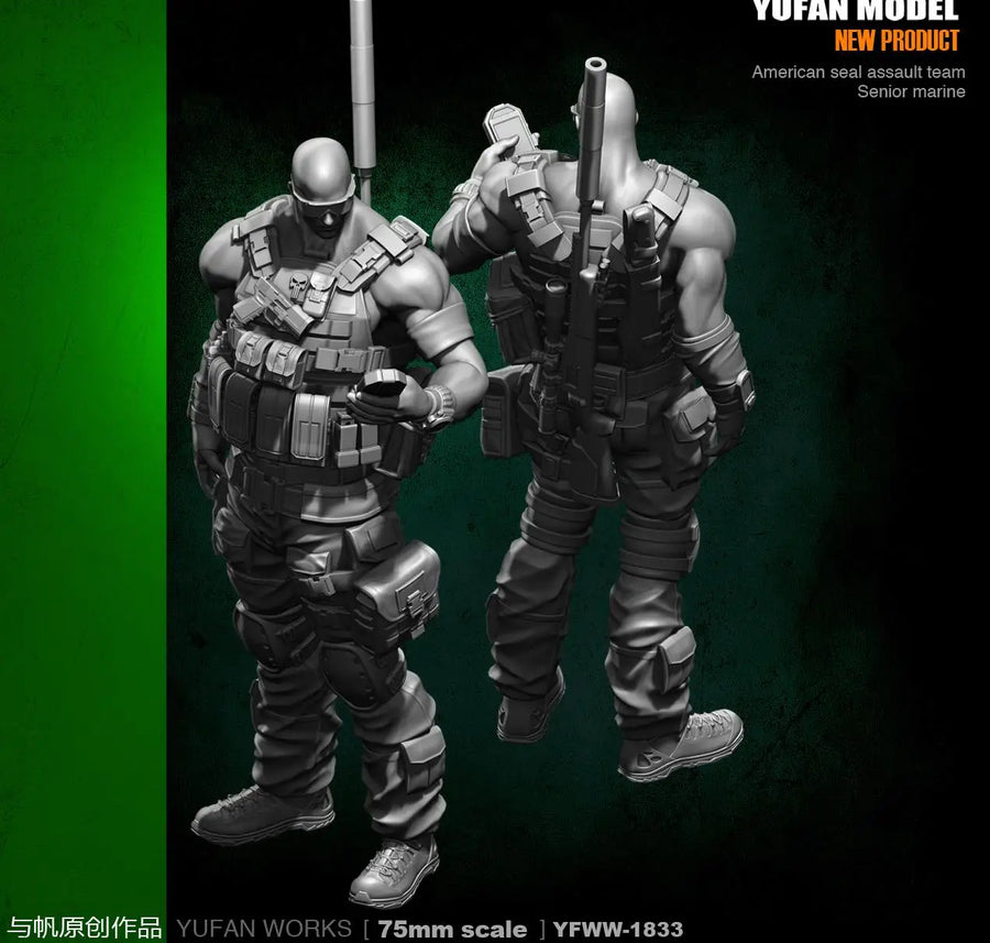 Original 75Mm Figure U.S. Sniper Resin Soldier Model Kit YFWW-1833