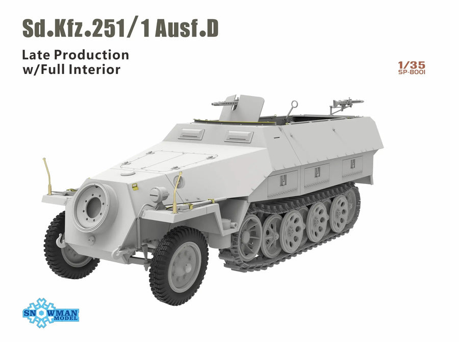 WWII German Sd.Kfz.250 Halftrack with Crew 1/35 Resin Vehicle Kit - resin model view 2