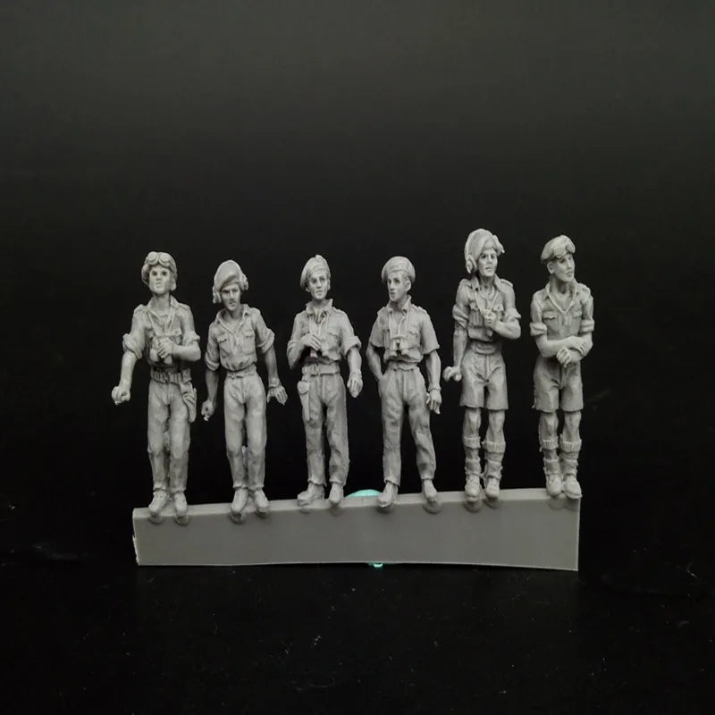 WWII British Tropical Infantry Set 6 Figures 1/72 Resin Kit - resin model view 2