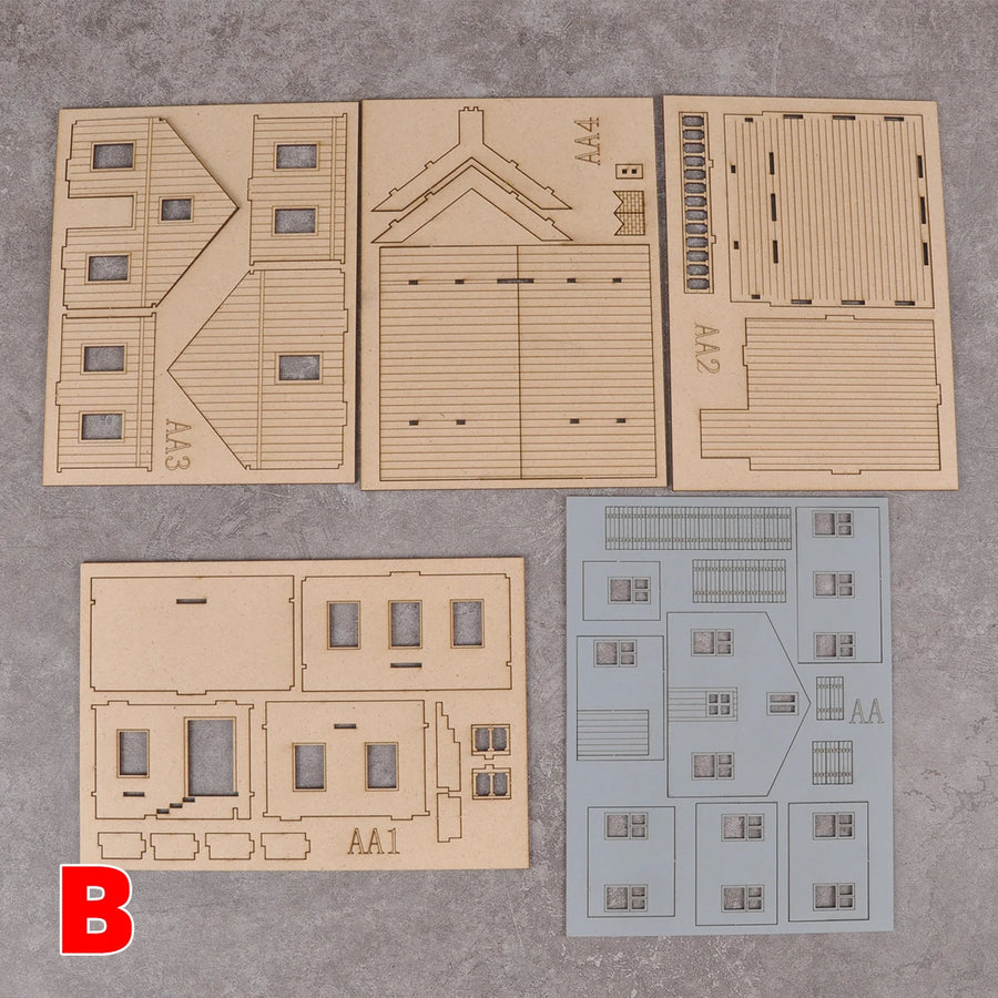 Assembly Architectural Model Sand Table Bell Tower Clock Tower Belfry Europe Building House Shop Diorama Scale Model Kit 1/72