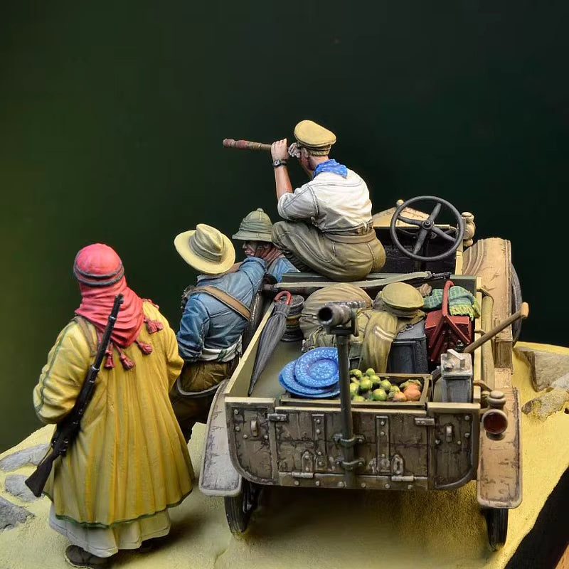 WWI British Crossley Tender Patrol Middle East Pre-Painted 1/35 Diorama Kit - resin model view 4