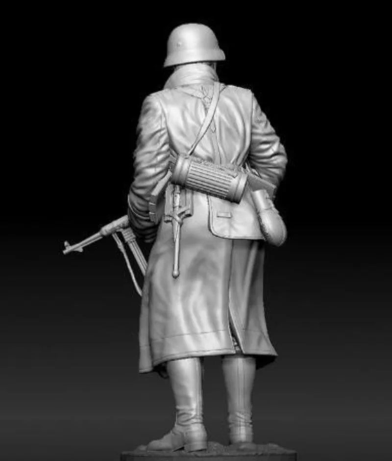 1/16 Scale Diecast Resin Figure Model Kit WWII German MP40 Gunner Unassembled and Unpainted